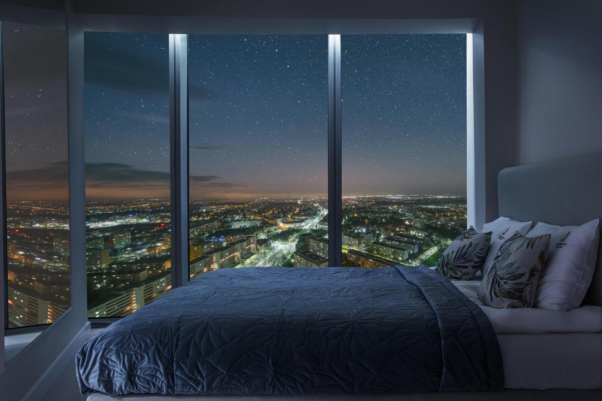 ורוצלב Apartamenty Sky Tower Z Jakuzzi Przy Oknie מראה חיצוני תמונה